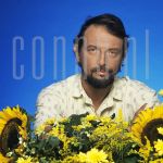 Lennaert Nijgh (Date Unknown) at studio in Amsterdam.

[keywords]Posed, Headshot, Eyecontact, Sunflowers[/keywords]